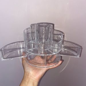 Clear acrylic makeup organizer